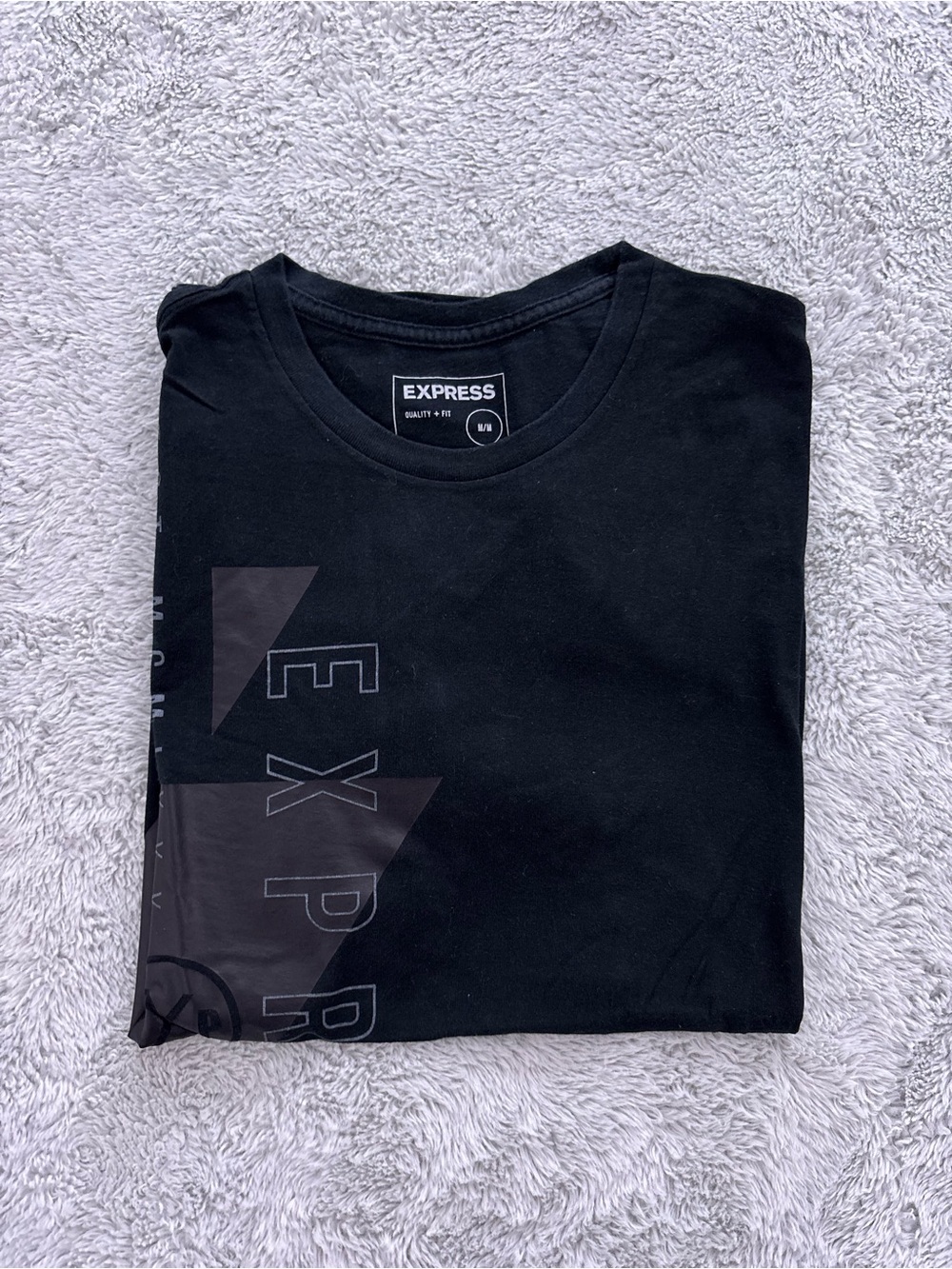 Express Black Graphic Short Sleeve Crew T-Shirt